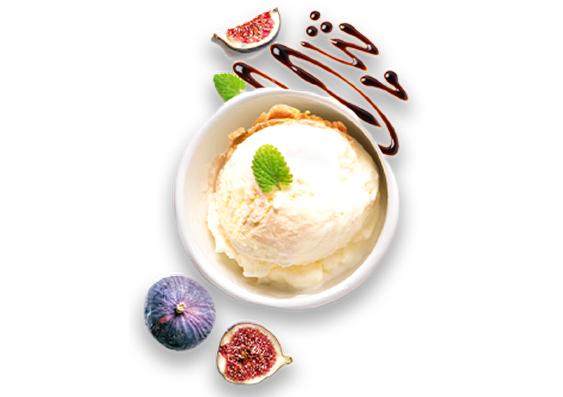 Balsamic fig and mascarpone ice cream