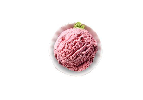 Fresh strawberry ice cream